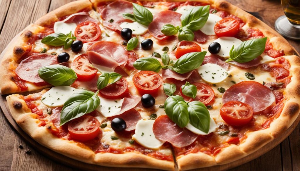 Pizza med autentiske italienske toppings